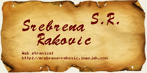 Srebrena Raković vizit kartica